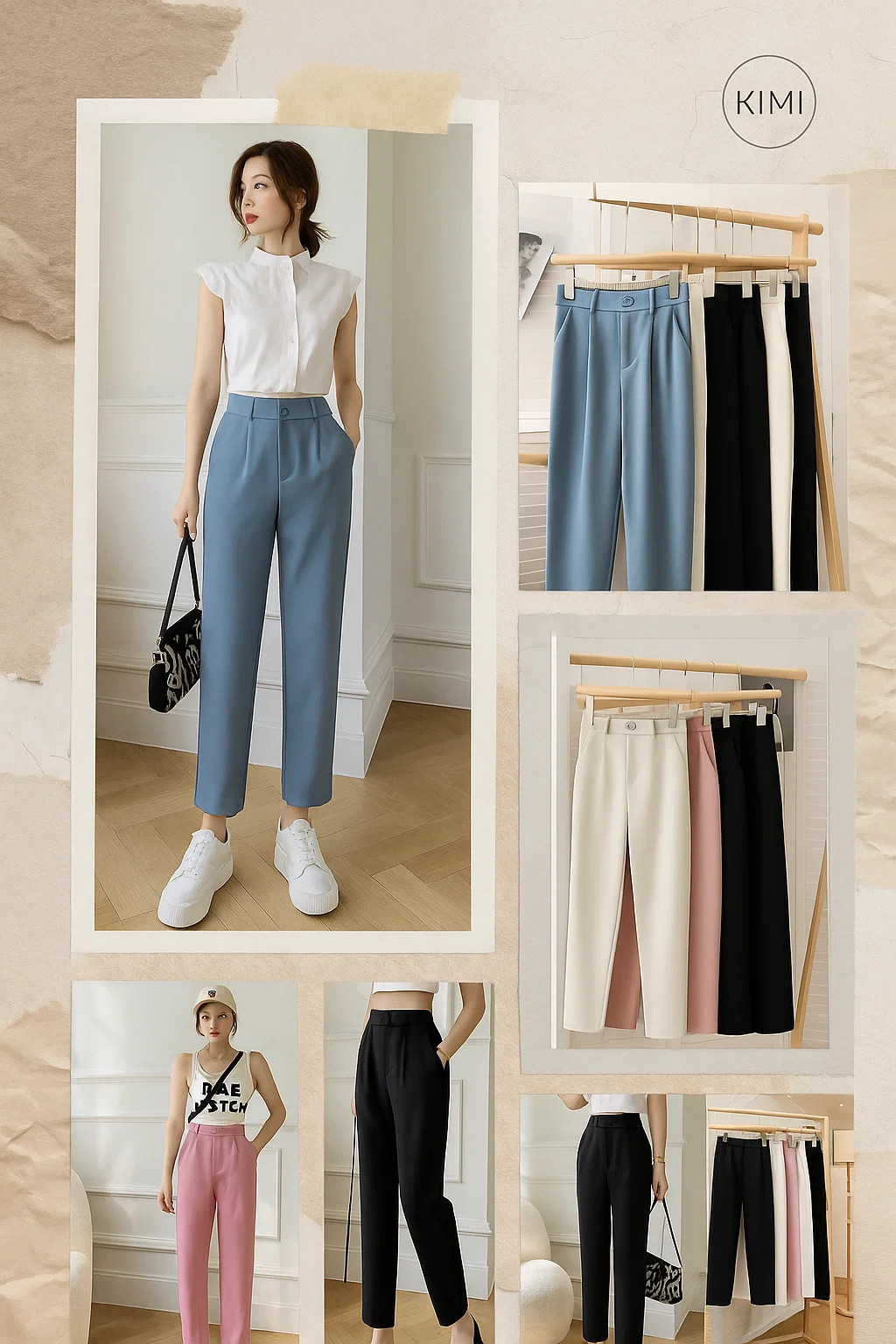 KIMI breathable summer trousers – stylish office wear for Indian women