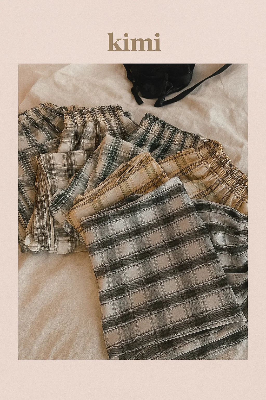 ✨ Korean Style Plaid Pants for Women – Lightweight Comfort with Trendy Streetwear Vibe