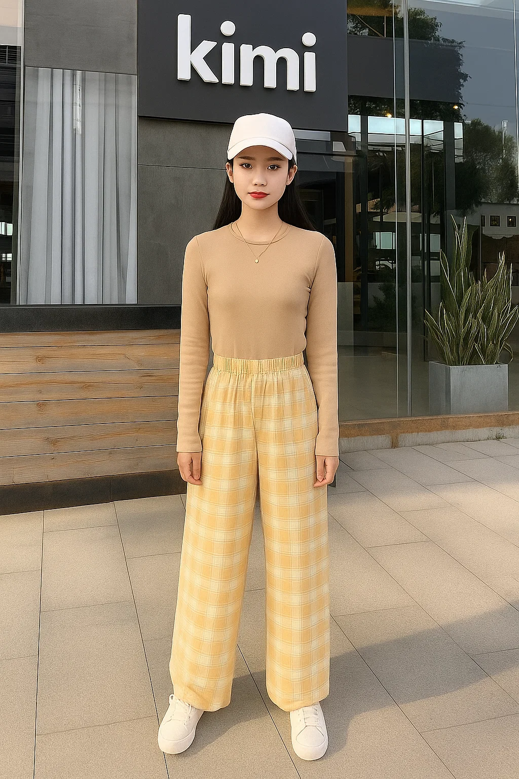 ✨ Korean Style Plaid Pants for Women – Lightweight Comfort with Trendy Streetwear Vibe