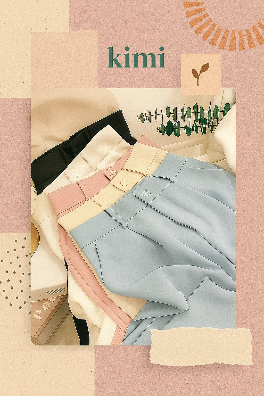 Close-up of waistband – elastic high-rise with stretch for all-day comfort