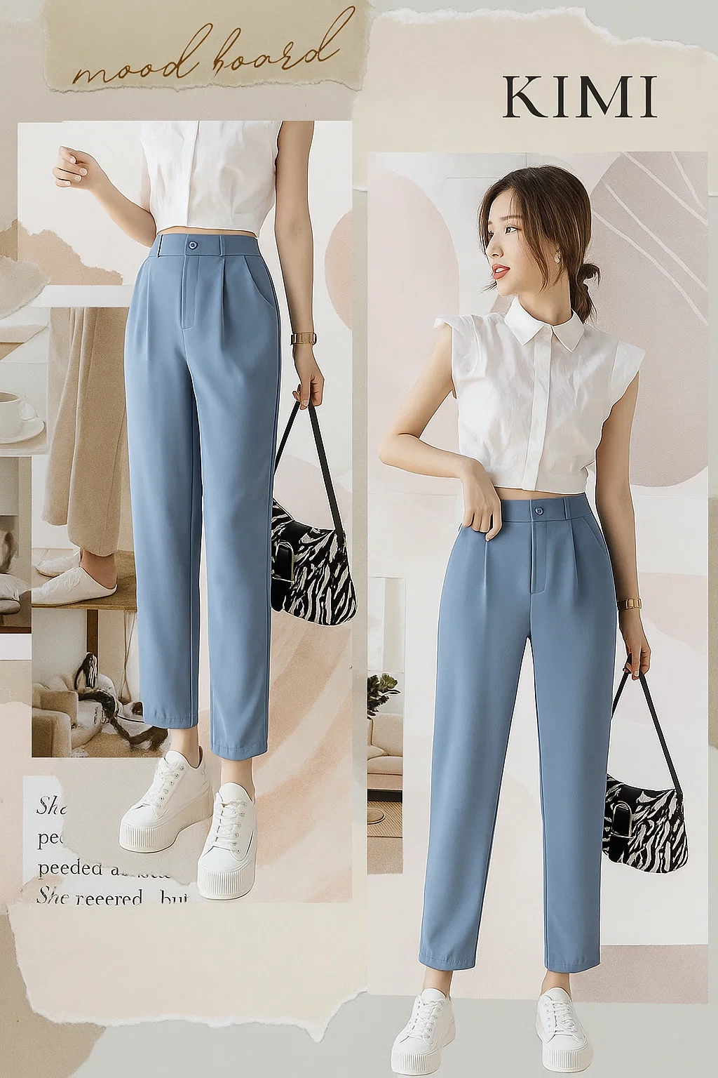 Soft polyester blend fabric texture – lightweight, non-cotton breathable trousers