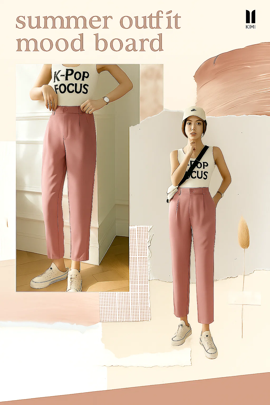 Pastel colored high-waist trousers – elegant soft shades for Indian wardrobe
